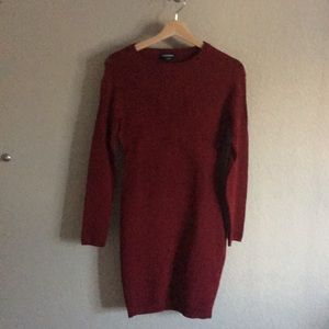 Bebe maroon bodycon bress